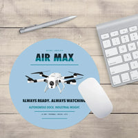 Thumbnail for Percepto Air Max design on light blue round mouse pad