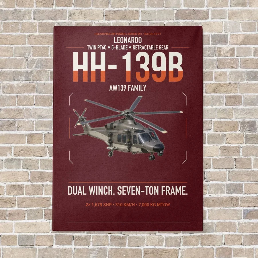 Leonardo HH-139B vertical canvas print - no frame - dark red background