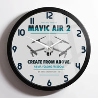 Thumbnail for DJI Mavic Air 2 design on light gray framed wall clock