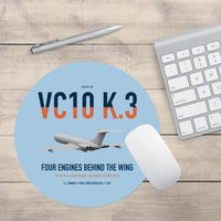 Thumbnail for Vickers VC10 K.3 design on light blue round mouse pad