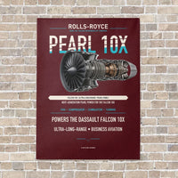 Thumbnail for PEARL 10X vertical canvas print - no frame - dark red background
