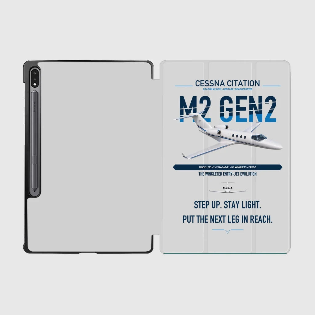 Cessna Citation M2 Gen2 design on light gray samsung tablet tablet case