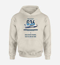 Thumbnail for Beechcraft Bonanza G36 design on khaki double-side hoodie, single-side print