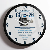 Thumbnail for GEnx-2B design on light gray framed wall clock