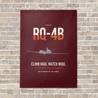 Thumbnail for RQ-4B Global Hawk vertical canvas print - no frame - dark red background