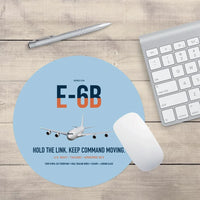 Thumbnail for E-6B Mercury design on light blue round mouse pad