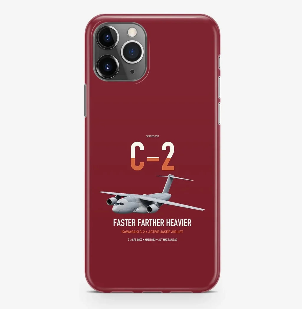 Kawasaki C-2 design on dark red magsafe iphone case, for iPhone Pro Max