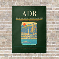 Thumbnail for Izmir Adnan Menderes Airport ADB - Canvas No Frame - Dark Green