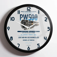 Thumbnail for PW500 design on light gray framed wall clock