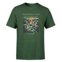 Thumbnail for VINTAGE G4274 - The River Delta Maze - Premium T-Shirt design on darkgreen premium t shirt
