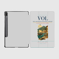Thumbnail for Nea Anchialos National Airport (VOL) design on light gray samsung tablet tablet case