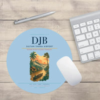 Thumbnail for Sultan Thaha Airport (DJB) design on light blue round mouse pad
