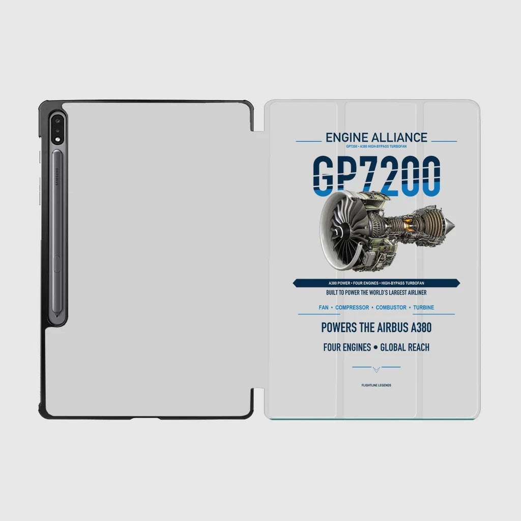 GP7200 design on light gray samsung tablet tablet case