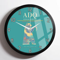 Thumbnail for Kodiak Airport ADQ Wall-Clock Framed - Turquoise