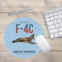 Thumbnail for F-4C Phantom II design on light blue round mouse pad