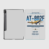 Thumbnail for Air Tractor AT-802F design on light gray samsung tablet tablet case