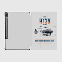 Thumbnail for Airbus H135 design on light gray samsung tablet tablet case