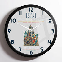 Thumbnail for Biju Patnaik International Airport (BBI) design on light gray framed wall clock