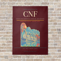 Thumbnail for Tancredo Neves International Airport CNF — Belo Horizonte vertical canvas print - no frame - dark red background