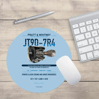 Thumbnail for JT9D-7R4 design on light blue round mouse pad