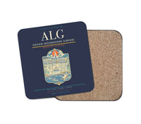 Thumbnail for Houari Boumediene Airport ALG Coaster 1-Piece - Navy Blue