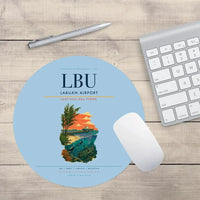 Thumbnail for Labuan Airport (LBU) design on light blue round mouse pad