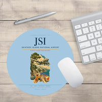 Thumbnail for Skiathos Island National Airport (JSI) design on light blue round mouse pad