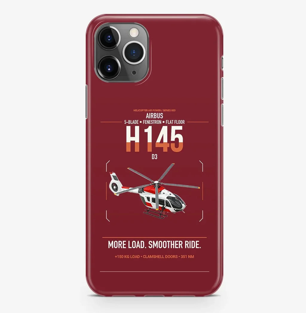 Airbus H145 D3 design on dark red magsafe iphone case, for iPhone Pro Max