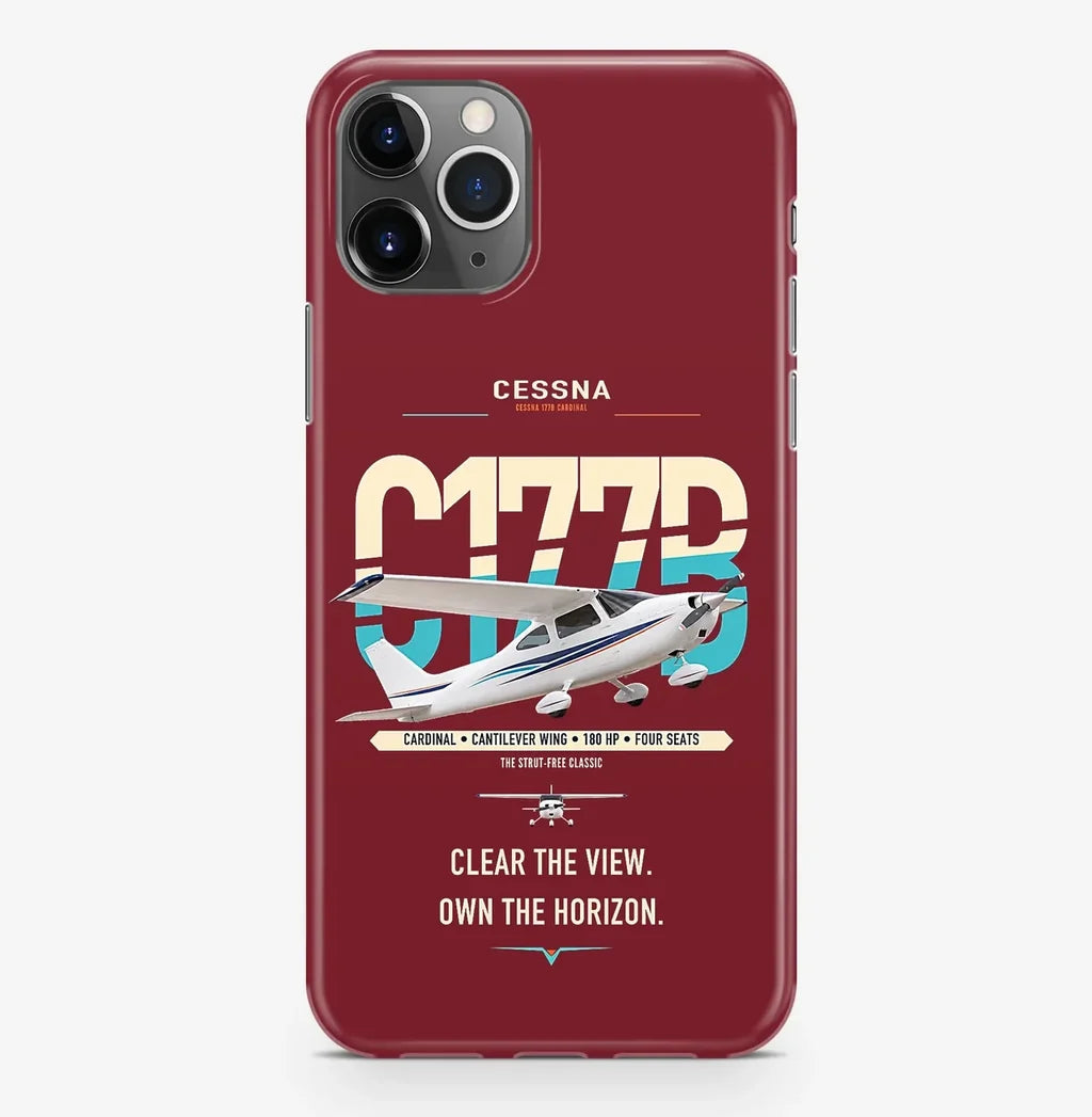 Cessna 177B Cardinal design on dark red magsafe iphone case, for iPhone Pro Max