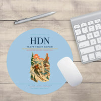 Thumbnail for Yampa Valley Airport (HDN) design on light blue round mouse pad