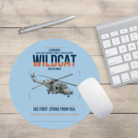 Thumbnail for Leonardo AW159 Wildcat HMA2 design on light blue round mouse pad