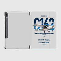 Thumbnail for Cessna 162 Skycatcher design on light gray samsung tablet tablet case