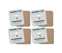 Thumbnail for DJI Phantom 3 Professional design on light gray 4 pieces set coaster