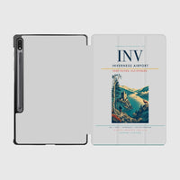 Thumbnail for Inverness Airport (INV) design on light gray samsung tablet tablet case