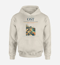Thumbnail for Ostend-Bruges International Airport (OST) design on khaki hoodie single-side print