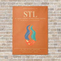 Thumbnail for St. Louis Lambert International Airport STL - Canvas Framed - Orange
