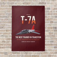 Thumbnail for T-7A Red Hawk vertical canvas print - no frame - dark red background