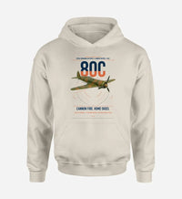 Thumbnail for IAR 80C design on khaki double-side hoodie, single-side print
