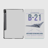 Thumbnail for B-21 Raider design on light gray samsung tablet tablet case