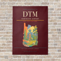 Thumbnail for Dortmund Airport DTM vertical canvas print - no frame - dark red background