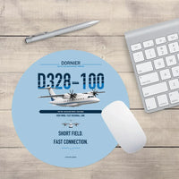 Thumbnail for Dornier D328-100 design on light blue round mouse pad
