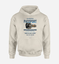 Thumbnail for PASSPORT design on khaki hoodie single side