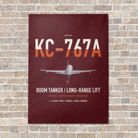 Thumbnail for Boeing KC-767A vertical canvas print - no frame - dark red background