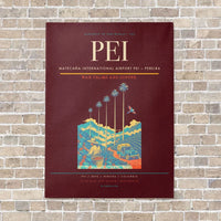 Thumbnail for Matecaña International Airport PEI — Pereira vertical canvas print - no frame - dark red background