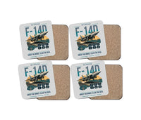 Thumbnail for F-14D Tomcat design on light gray 4 pieces set coaster
