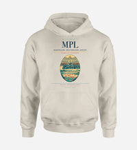 Thumbnail for Montpellier–Méditerranée Airport (MPL) design on khaki hoodie single-side print