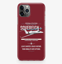 Thumbnail for Cessna Citation Sovereign+ design on dark red magsafe iphone case, for iPhone Pro Max