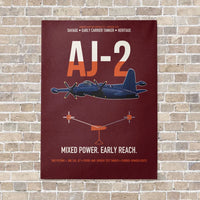 Thumbnail for AJ-2 Savage Tanker vertical canvas print - no frame - dark red background