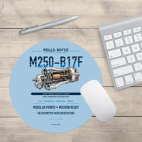 Thumbnail for M250-B17F design on light blue round mouse pad