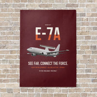 Thumbnail for E-7A Wedgetail vertical canvas print - no frame - dark red background